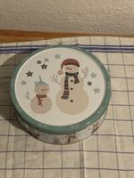 Blechdose Schneemann Motiv Weihnachten rund