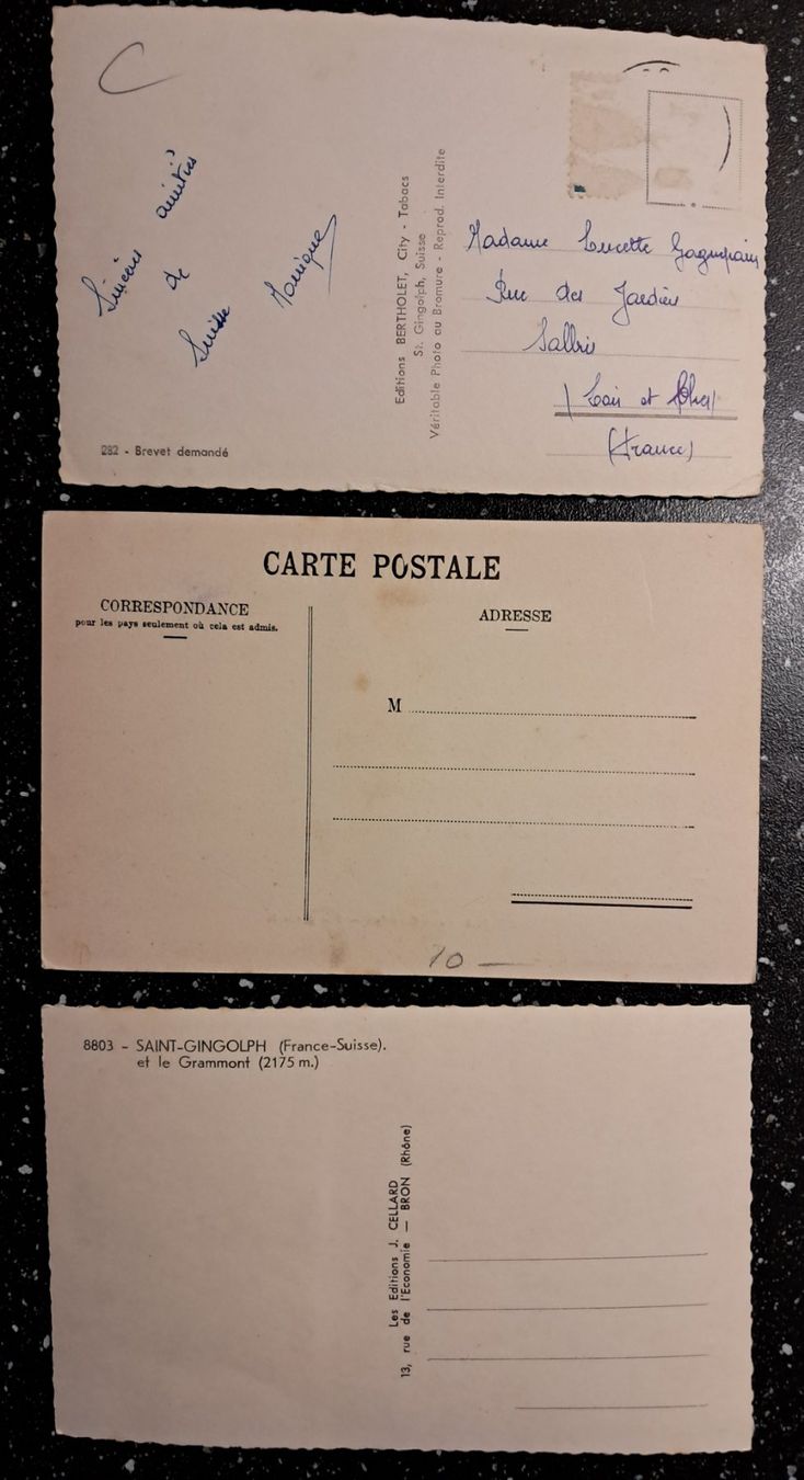 Cartes postales: 3 CP - SAINT GINGOLPH - QUELQUES DEFAUTS – D'occasion à Ponto Valentino par giorgia06 1