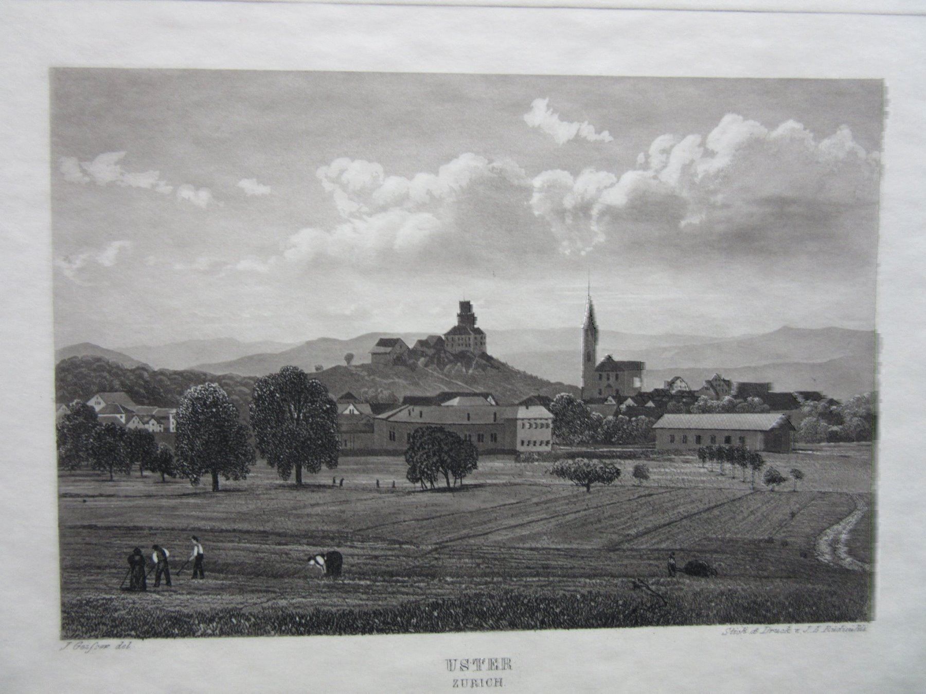Incisioni: USTER   AQUATINTA – Usato da Gersau venduto da grafik-kunst