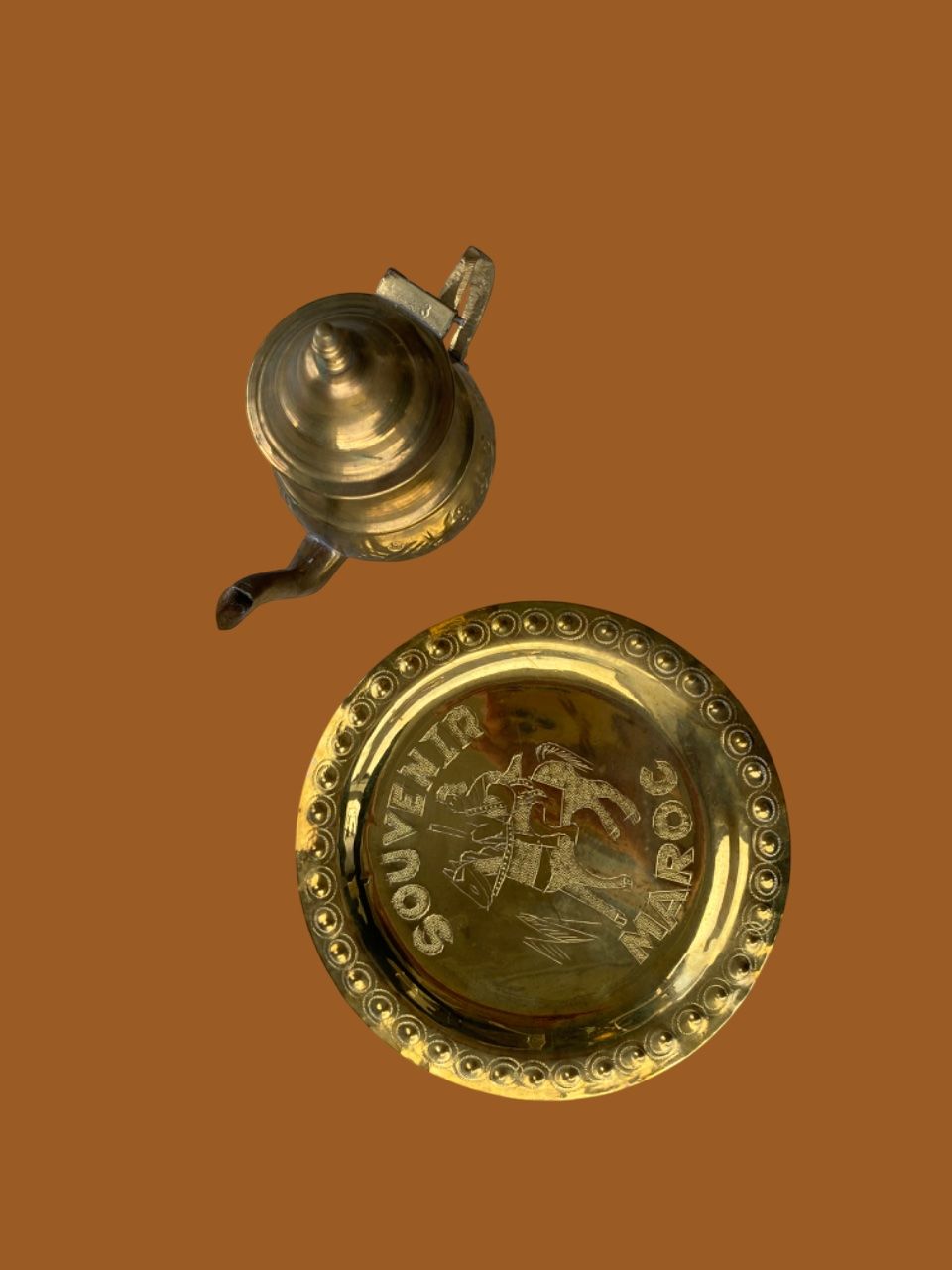 Teekannen: Handgemachte Teekanne & Teller aus Bronze & Messing Marokko – Neu (gemäss Beschreibung) aus niederbipp von Esbenz 6