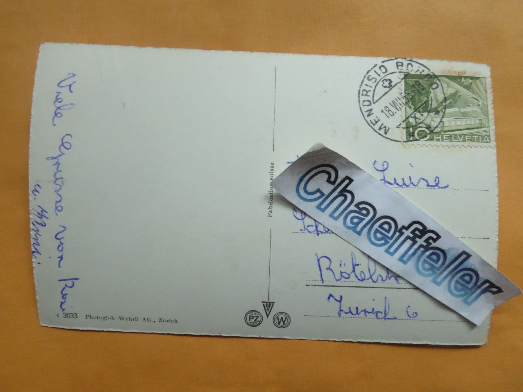 Cartoline postali: Monte Generoso. Alberghi sulla Vetta – Usato da Zürich venduto da Chaeffeler 1