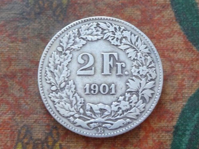 Tutti le monete: 2 Fr. 1901  (C) – Usato da Romanel-sur-Lausanne venduto da Swift13