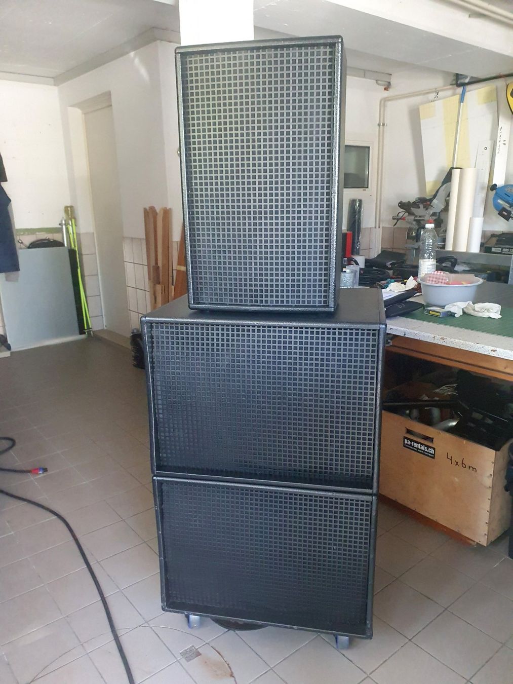 Casse acustiche: PA-Lautsprecher passiv Stack - Sub 2 x 15", Top 12" & 1" – Usato da Waldkirch venduto da mediak 1