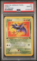PSA 10 Zubat Fossil 1.Edition 57/62 Deutsch