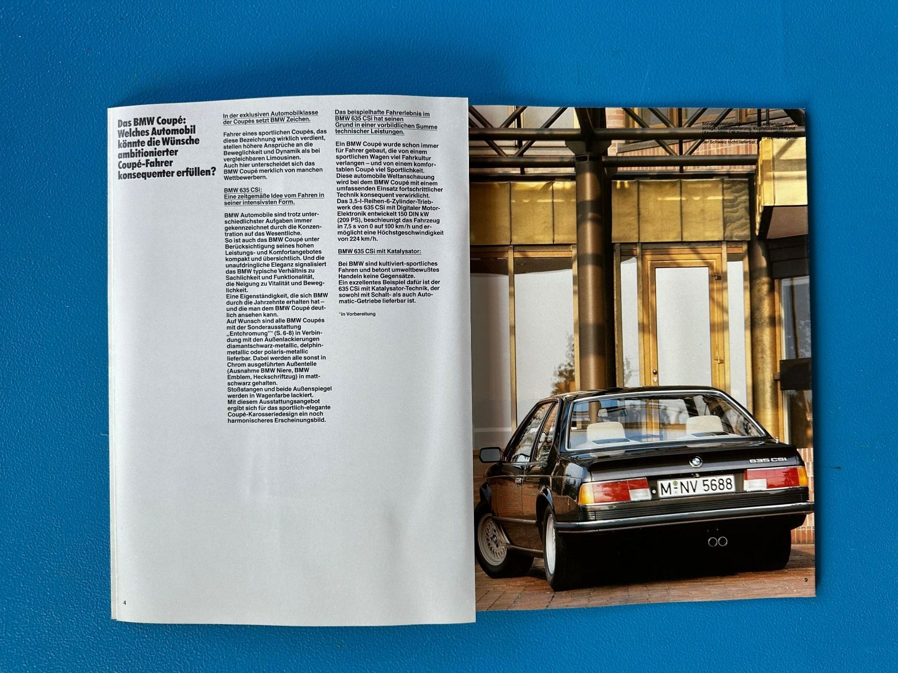 BMW Dokumente: Prospekt  BMW 635 CSI , mit Preisliste – Gebraucht aus Boswil von pavo1 6