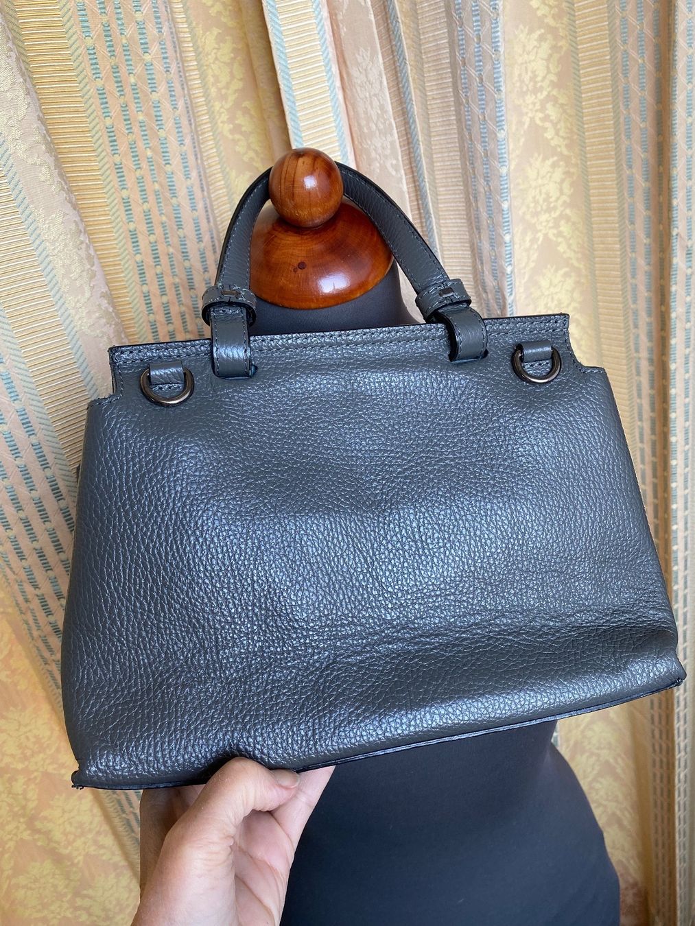 Borse da donna: Ledertasche m. Bambooverschluss Designer Style – Usato da Besazio venduto da lionheart63 4