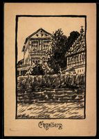 Künstler Handgemalt: Calw, Haus Engelbe