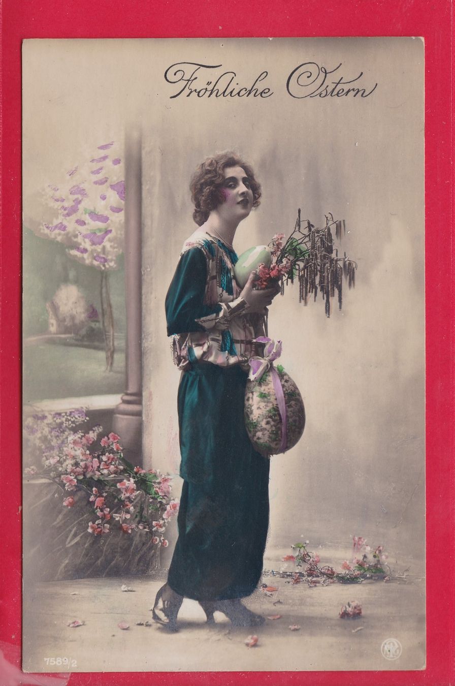 Cartoline postali: FRÖHLICHE OSTERN, 18.4.1930 – Usato da Oberrieden venduto da Gebirgsstelze