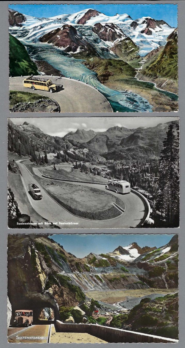 Cartoline postali: SUSTEN, POSTAUTO, 3 AK */0 – Usato da Pura venduto da ulisse1957