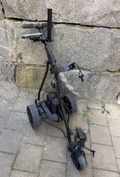 Elektro Golf Trolley, viel Zubehör, schwarzer Rahmen