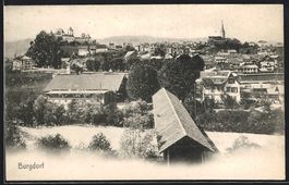 Burgdorf, Ortsansicht mit Burg aus der V