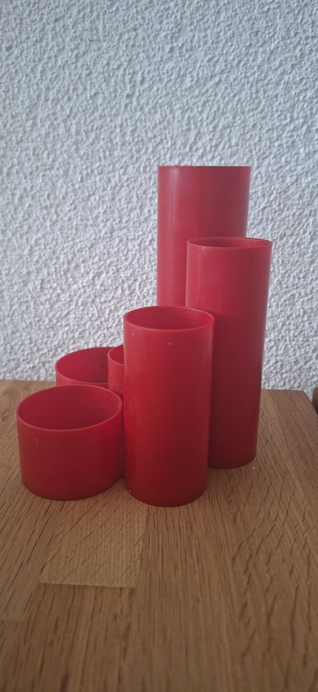 Contenitori & Simili: 70er Jahre Utensilo Kunststoff rot – Usato da Basel venduto da Lovintage 2