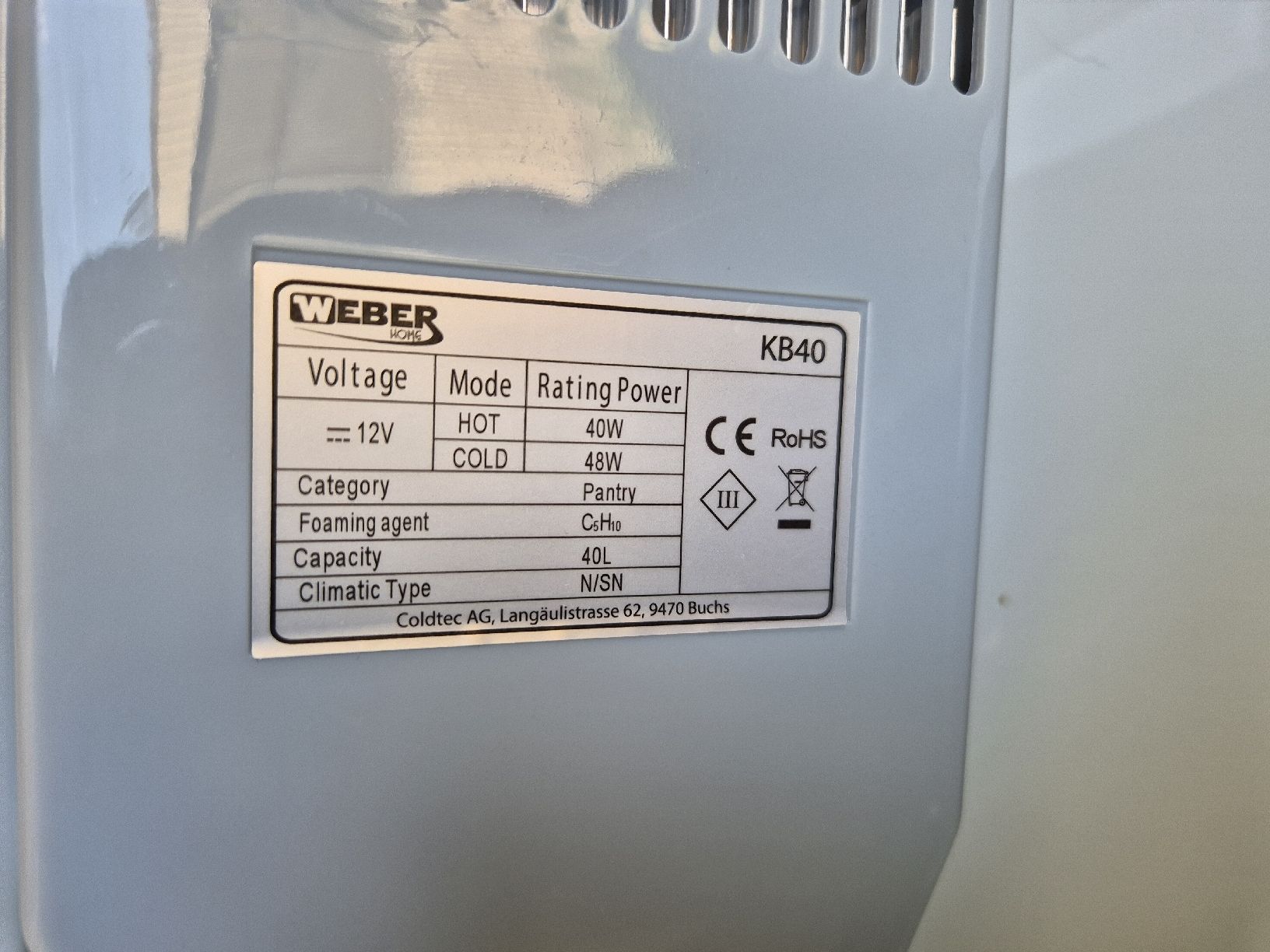 Réfrigérateurs et refroidissement: Weber KB40 Kühlbox 40L 12V – D'occasion à Gunzwil par corolla77 1
