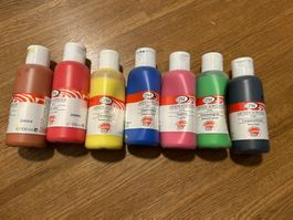 7 Acrylfarben – verschiedene Farben (flacons peinture)