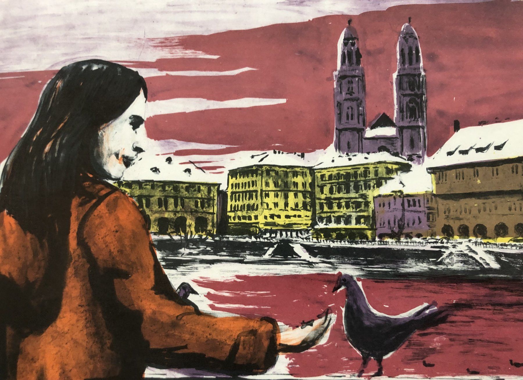 Grafica & Litografie: Fred E. Knecht - Farblithografie - Epreuve d'artiste – Usato da Schaffhausen venduto da durruti 2
