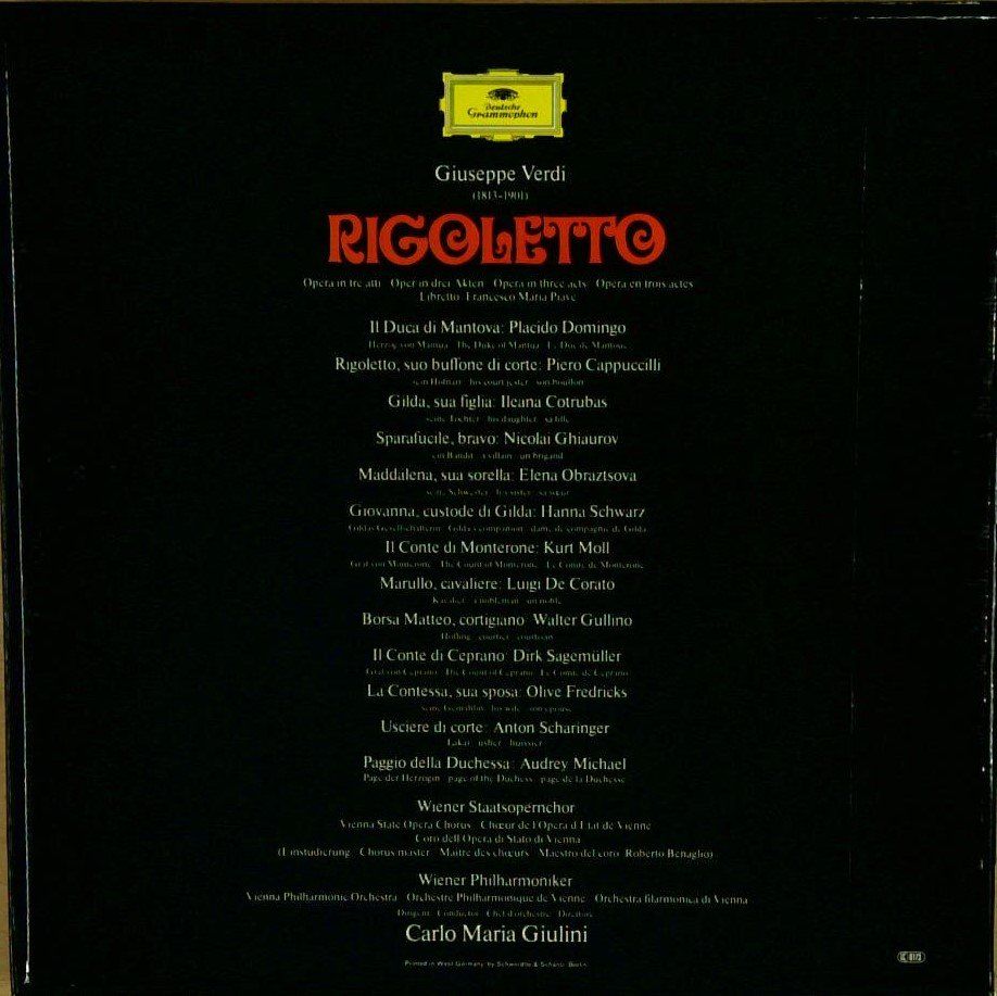 Schallplatten: Giuseppe Verdi - Rigoletto – Gebraucht aus Luzern von Avacont 1