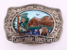 1981 COLORADO ROCKIES Gürtelschnalle Emailliert Made in USA