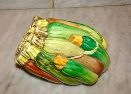 Sucrier vintage motif de courgettes en céramique
