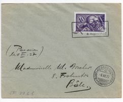 Flugpostbrief Basel-St.Gallen 8.8.1927. Kat.150.-