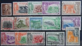 Dominica British Kat. 118-132 gest. 1951 Kat. 50 Euro