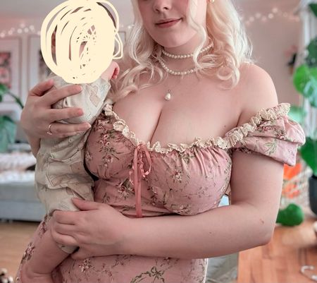 Lacemade Rosa Rubus Story Corset Kleid 100% Baumwolle