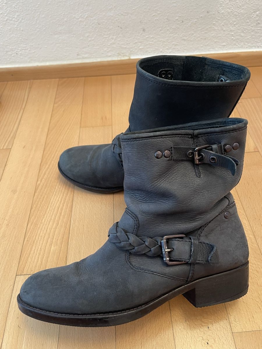 Damenschuhe: Biker Boots in soft leather – Gebraucht aus Castagnola von Car2X2N 2