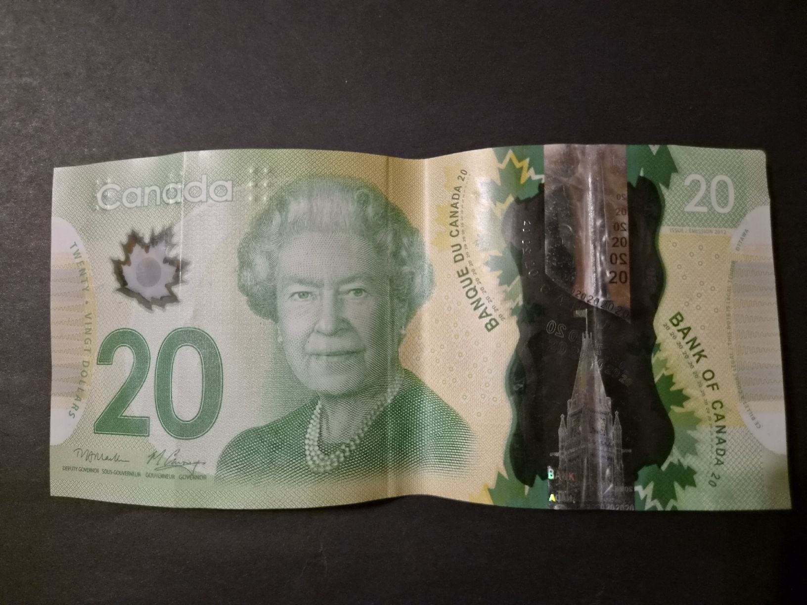 Banknoten: Canada 2012 20 dollars P108 Polymère  – Gebraucht aus Versoix von rucio