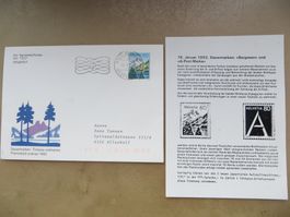 Brief FDC (Zürich 19.I.1993) mit Dauermarke 1993 (MH, CFC)