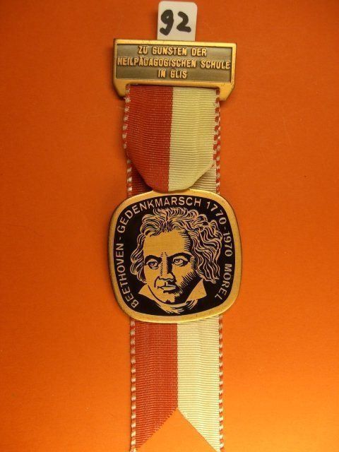 Medaglie: Medaille - Gedenkmarsch Beethoven, Mörel – Usato da Glis venduto da Gliserhorn