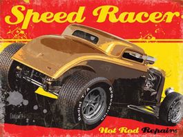 Blechschildd-SPEED RACER RETRO - 30 X 40 CM