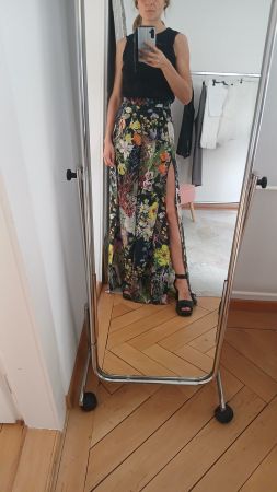 Einzelanfertigung, Sommer Seidenhose mit weiten Beinen