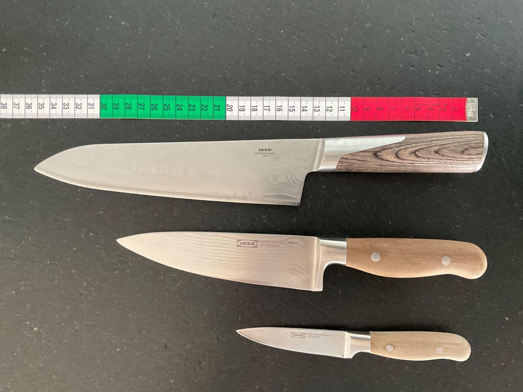 Ikea Coltelli da cucina: 3 ikea Damaststahl Küchenmesser – Usato da Pratteln venduto da Starfukker