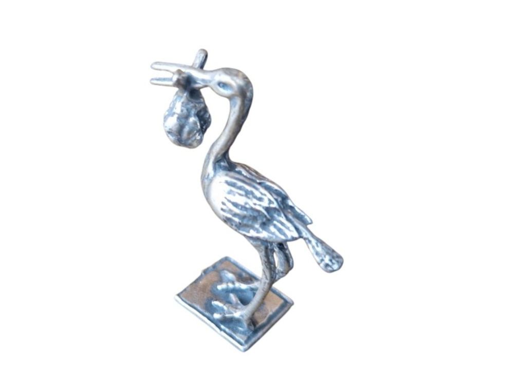 Statuette: Figur Miniatur Silber Storch – Usato da Mörschwil venduto da wunderkiste44 6