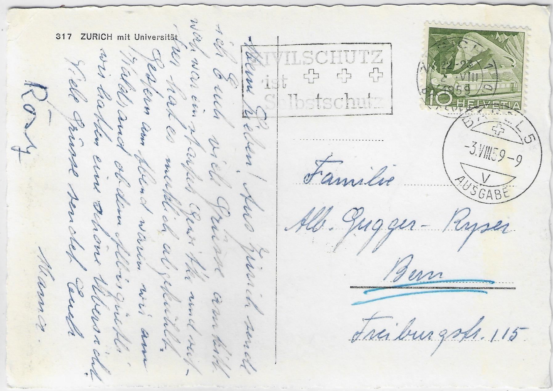 Cartoline postali: Zürich mit Universität – Antico da Ettingen venduto da Kartenplanet 1