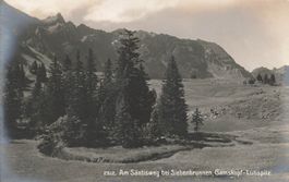 Säntis (AI) Säntisweg bei Siebenbrunnen mit Gamskopf und Lüf