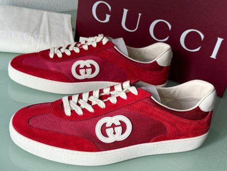 GUCCI G74 GG Interlockin Wildleder Low Top Sneakers 44 NEU