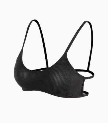 NEUES schwarzes Top ohne Brustpolster Gr. XS - 225287