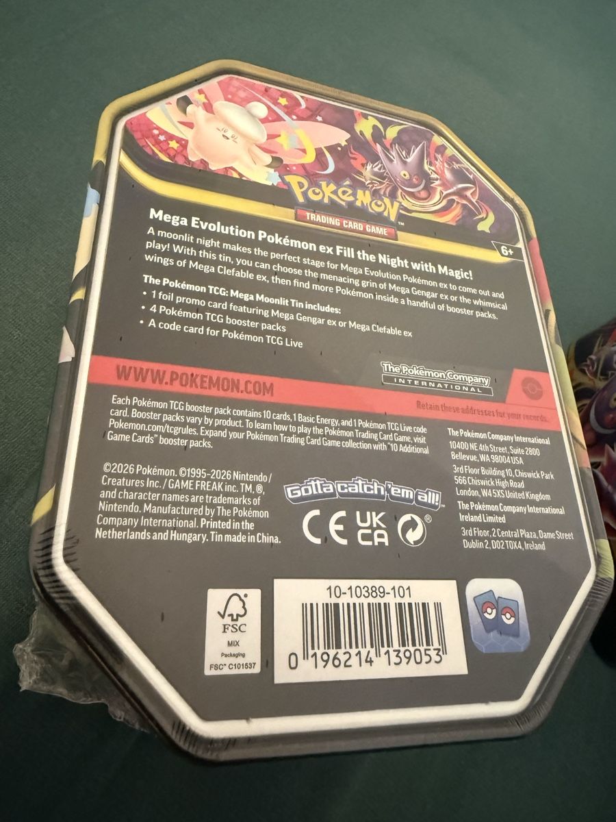 Pokémon Carte collezionabili: POKÉMON MEGA MOONLIT EX TIN BUNDLE (EN) – Nuovo e nell'imballaggio originale da Oberengstringen venduto da sigurros 2