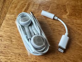 Apple EarPods + Lightning Kopfhöreranschluss Klinke Adapter