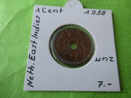 Niederländisch-Indien 1938, 1 Cent   unz