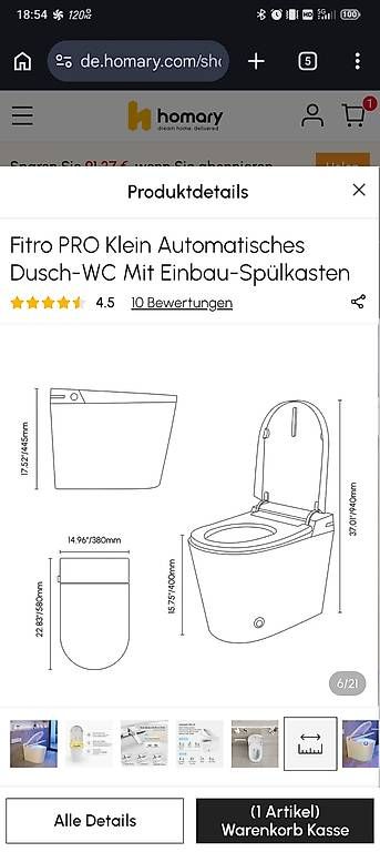 WC: WC Japonaise neuve – Nuovo e nell'imballaggio originale da Moléson-s-Gruyères venduto da fre_rs8w 1