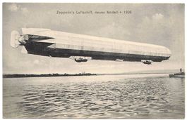 Karte Luftschiff Zeppelin - Modell 4 - 1908 - gelaufen