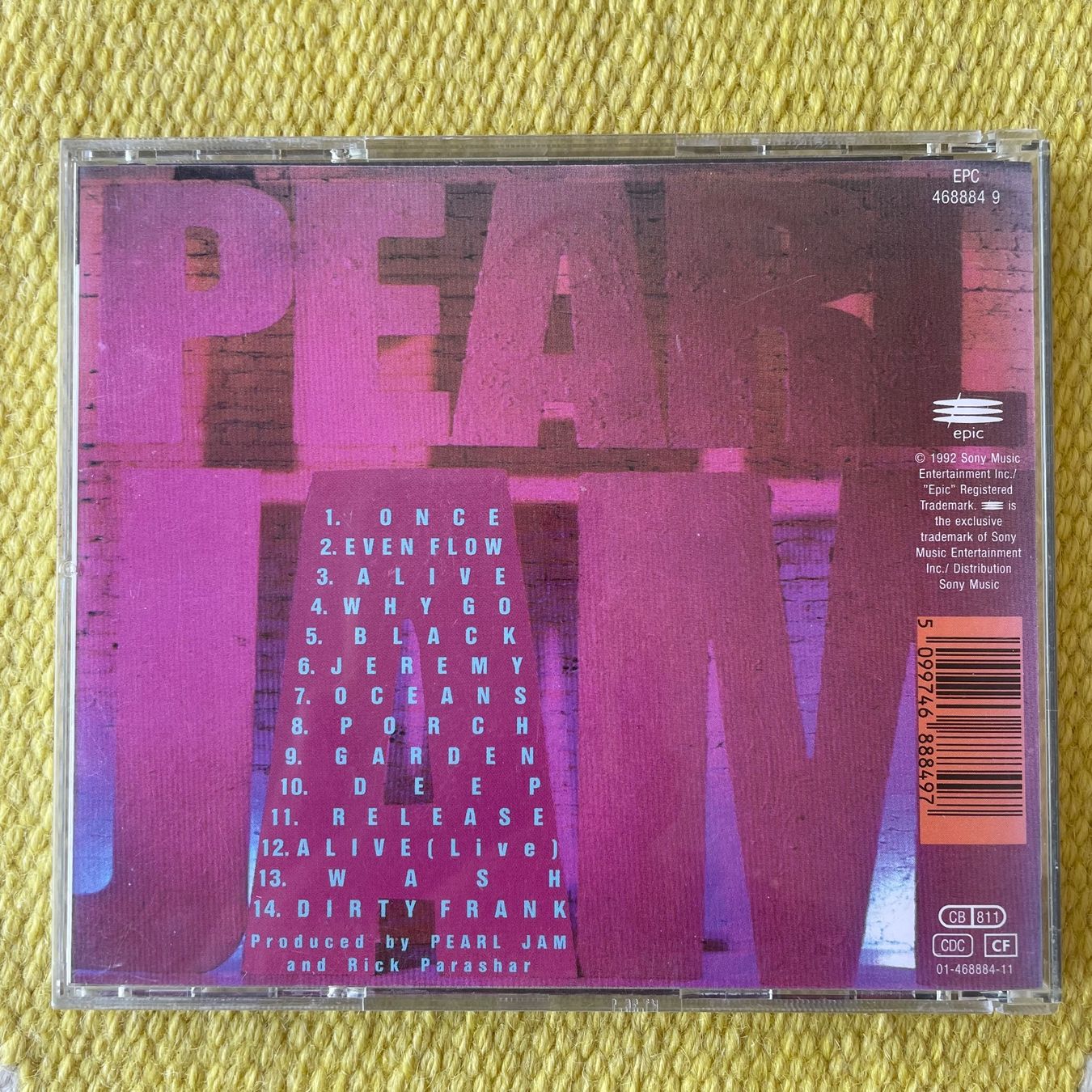 CDs: PEARL JAM-TEN – Gebraucht aus Rorschacherberg von CD-Roli 1
