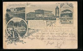 Vorläufer-AK Brocken, 1895, Hotel und T