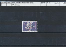 1986 "Pro Sport" - Sondermarke, ** postfrisch
