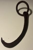 HAKEN, HANDGESCHMIEDET, ANTIK, FLEISCHERHAKEN