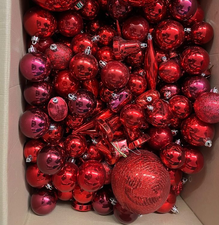 grosse Kiste Weihnachtsdeko, rot/etwas pink Kaufen auf Ricardo