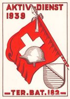 Militär // Einheitskarte Aktivdienst 1939 TER. BAT. 182