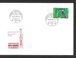 Sonderbrief Kunst- Antiquitätenmarkt Zofingen 20.-23.10.1988