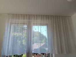 Kurze Vorhänge transparent B x H = ca. 2.4 m x 1.39 m